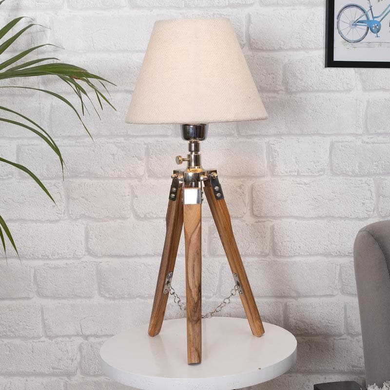 Buy IllumiTripod Table Lamp - Beige Table Lamp from Vaaree