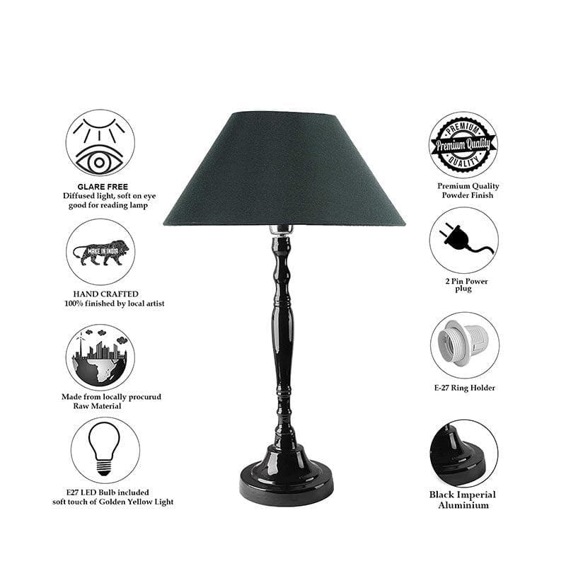 Table Lamp - Imperial Black Table Lamp - Emerald