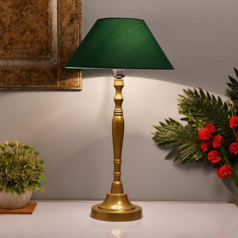 Buy Imperial Gold Table lamp - Green Table Lamp from Vaaree