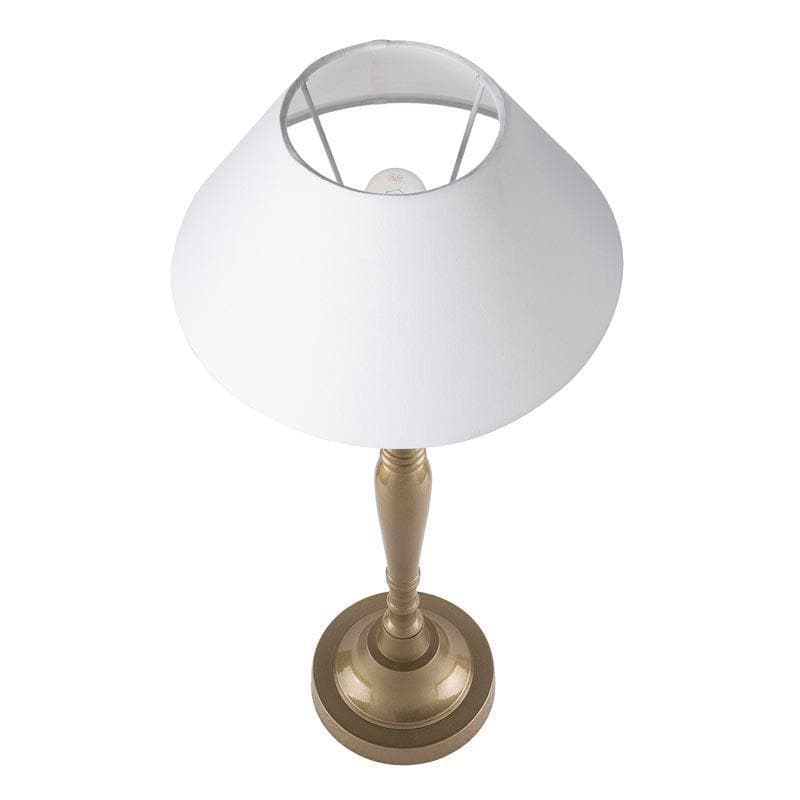 Table Lamp - Imperial Gold Table lamp With Conical Shade - White