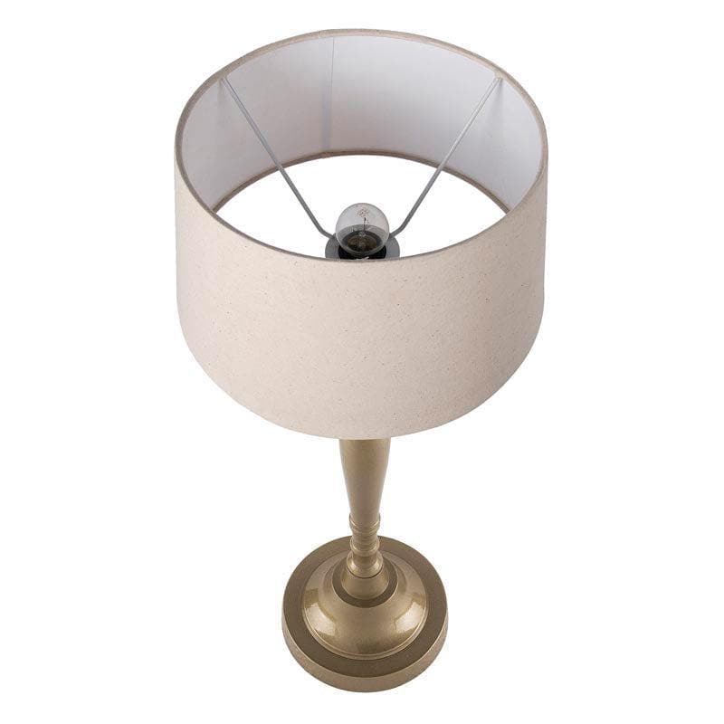 Table Lamp - Imperial Gold Table lamp With Drum Shade - Khadi