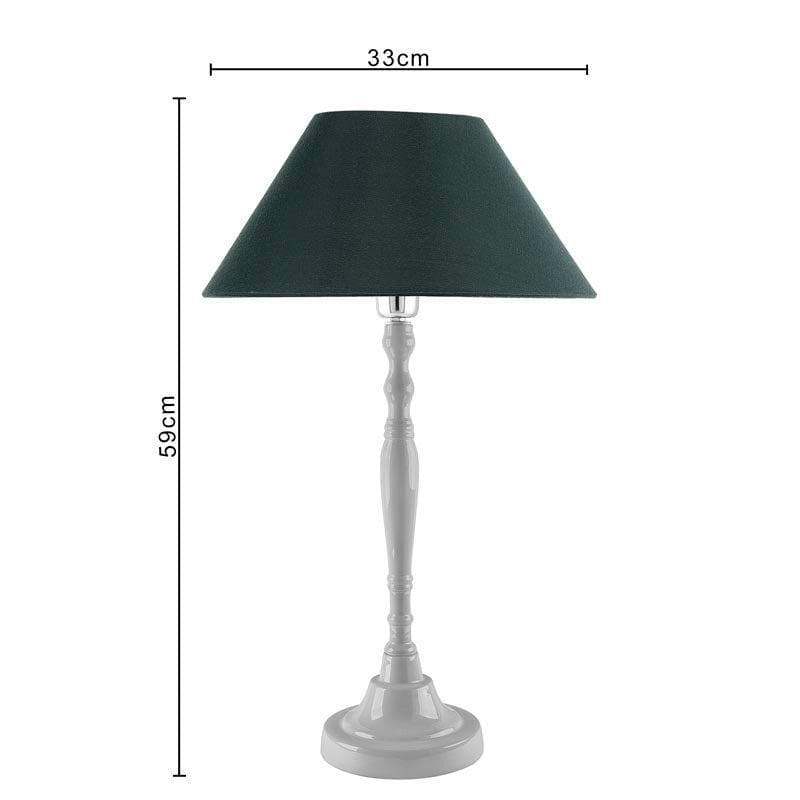 Buy Imperial White Table Lamp - Green Table Lamp from Vaaree