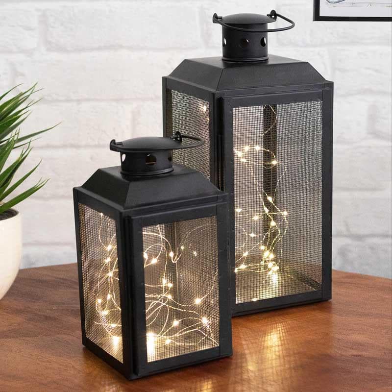 Buy Iron Lady Lantern Lamp - Set Of Two Table Lamp from Vaaree