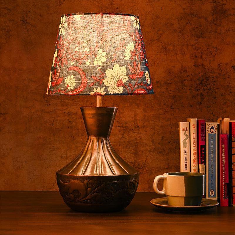 Table Lamp - Kalash Etched Table Lamp - Blue