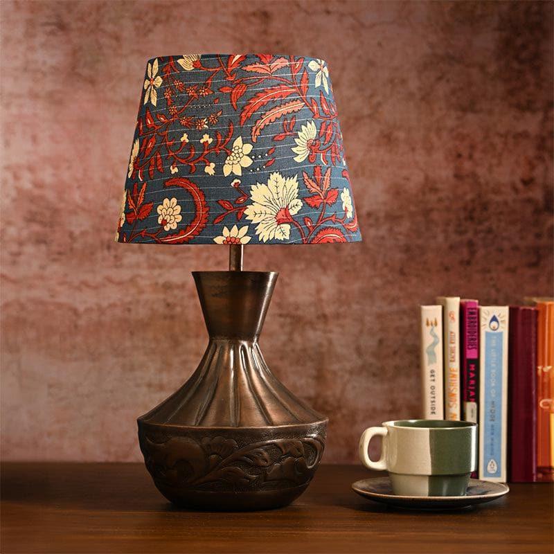 Table Lamp - Kalash Etched Table Lamp - Blue