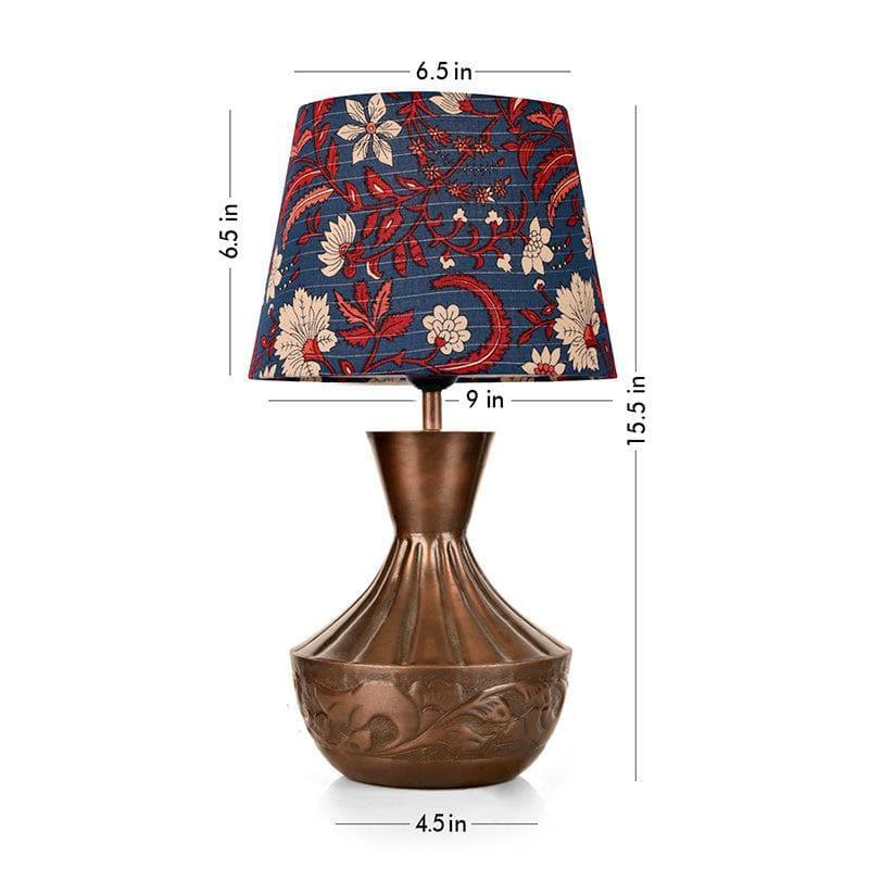 Table Lamp - Kalash Etched Table Lamp - Blue