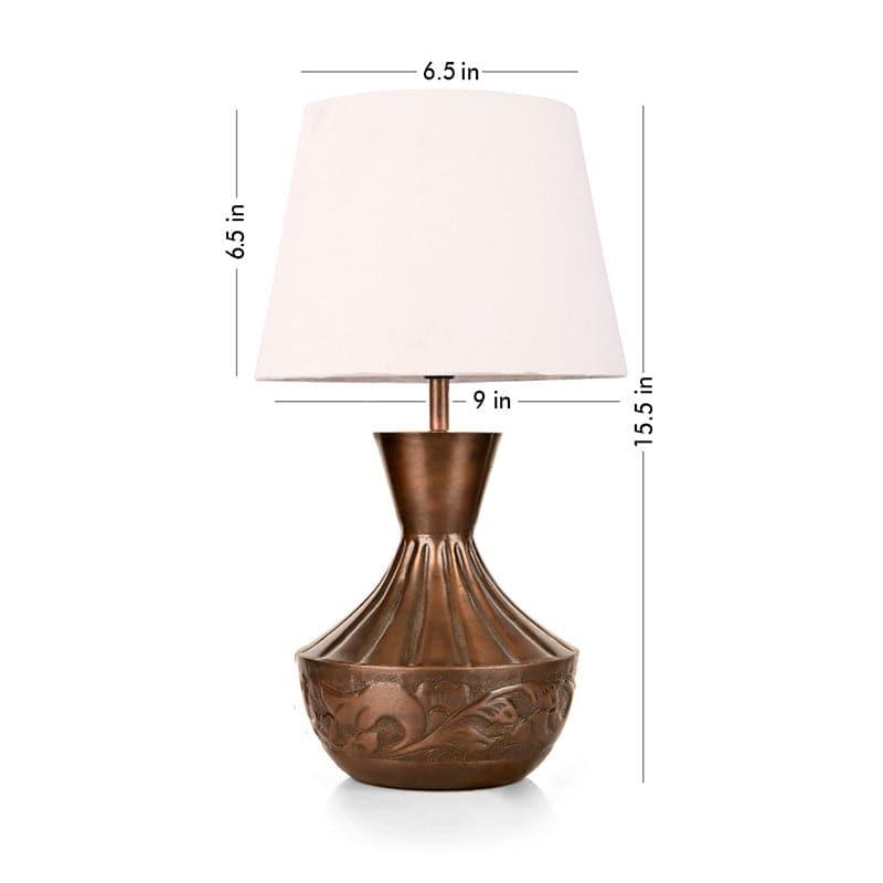 Table Lamp - Kalash Etched Table Lamp - White