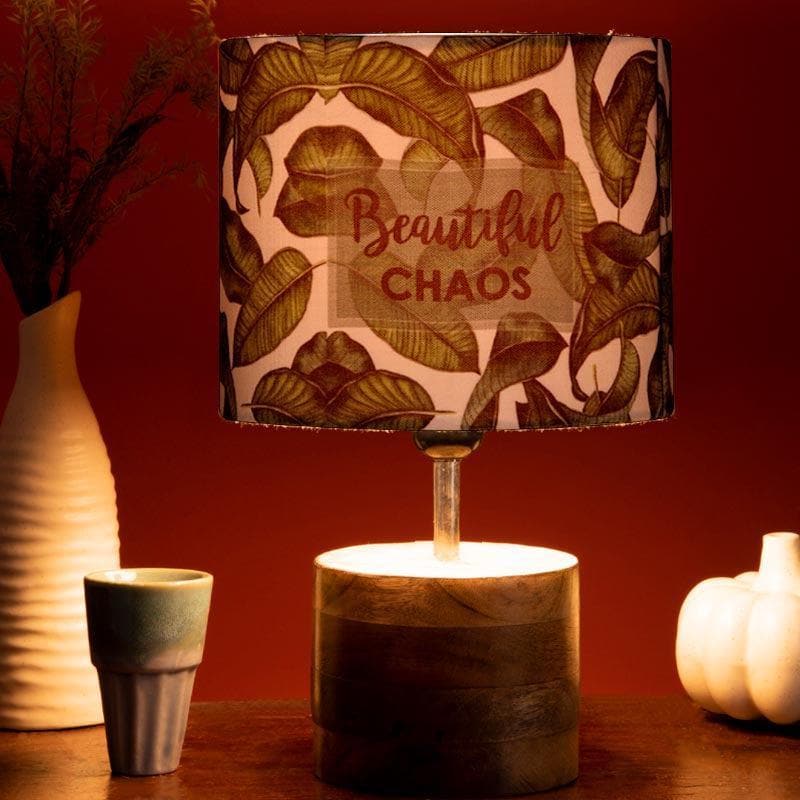 Table Lamp - Leafy Chaos Log Stand Table Lamp