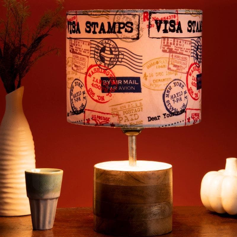 Table Lamp - Letter Stamps Log Stand Table Lamp