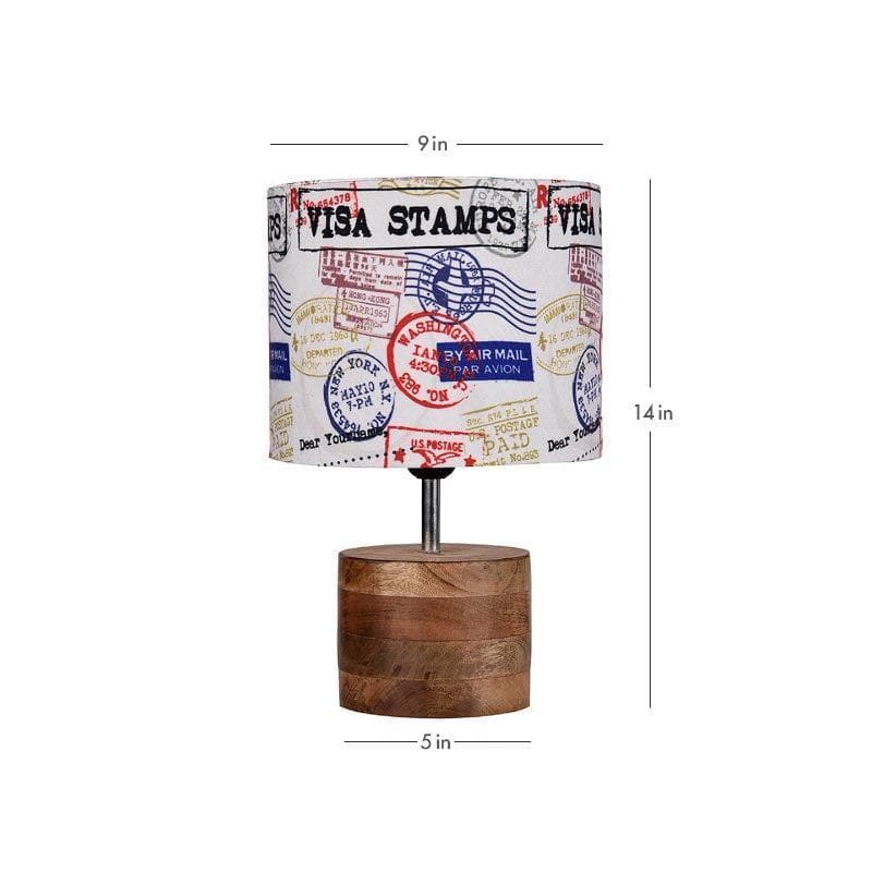 Table Lamp - Letter Stamps Log Stand Table Lamp