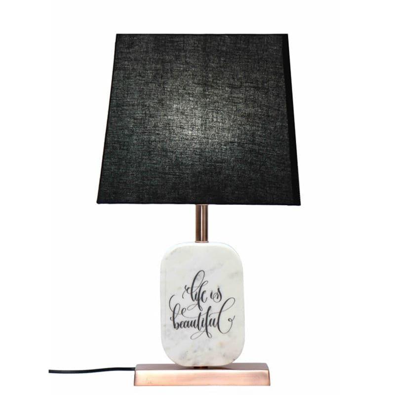 Table Lamp - Life Light Marble & Copper Base Table Lamp - Black