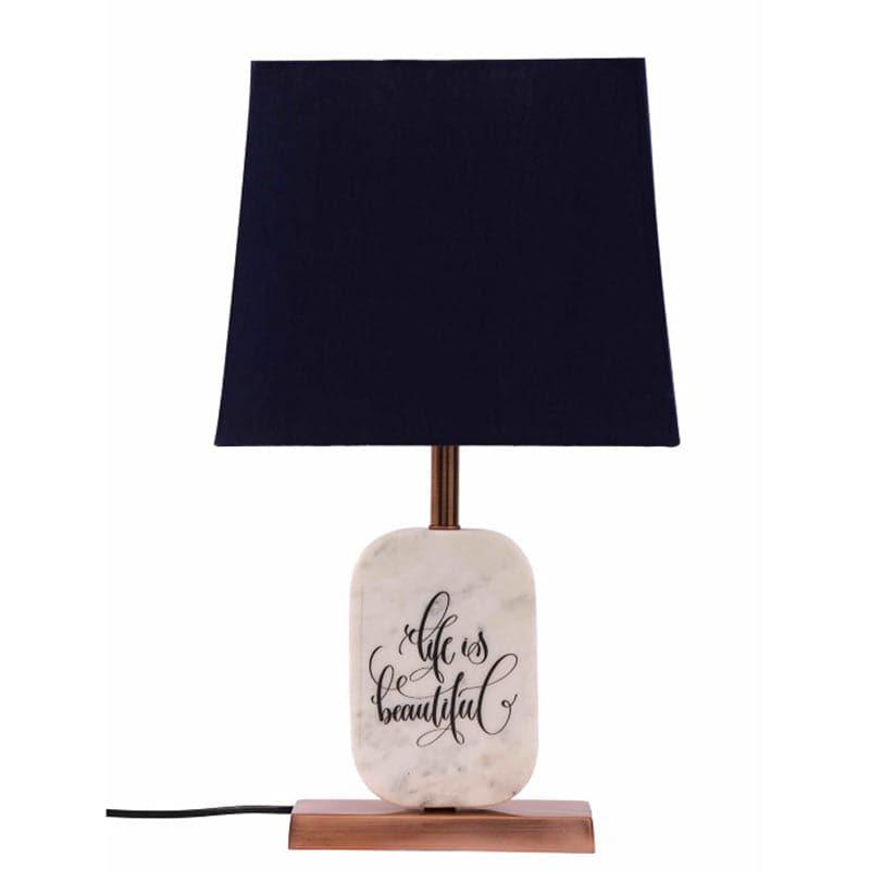 Table Lamp - Life Light Marble & Copper Base Table Lamp - Blue