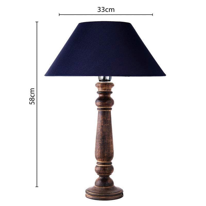 Buy Mabel Antique Table Lamp - Blue Table Lamp from Vaaree