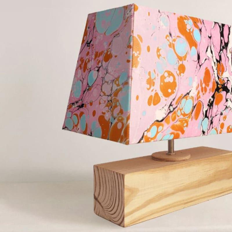 Table Lamp - Marbling Sparkle Table Lamp - Pink & Orange