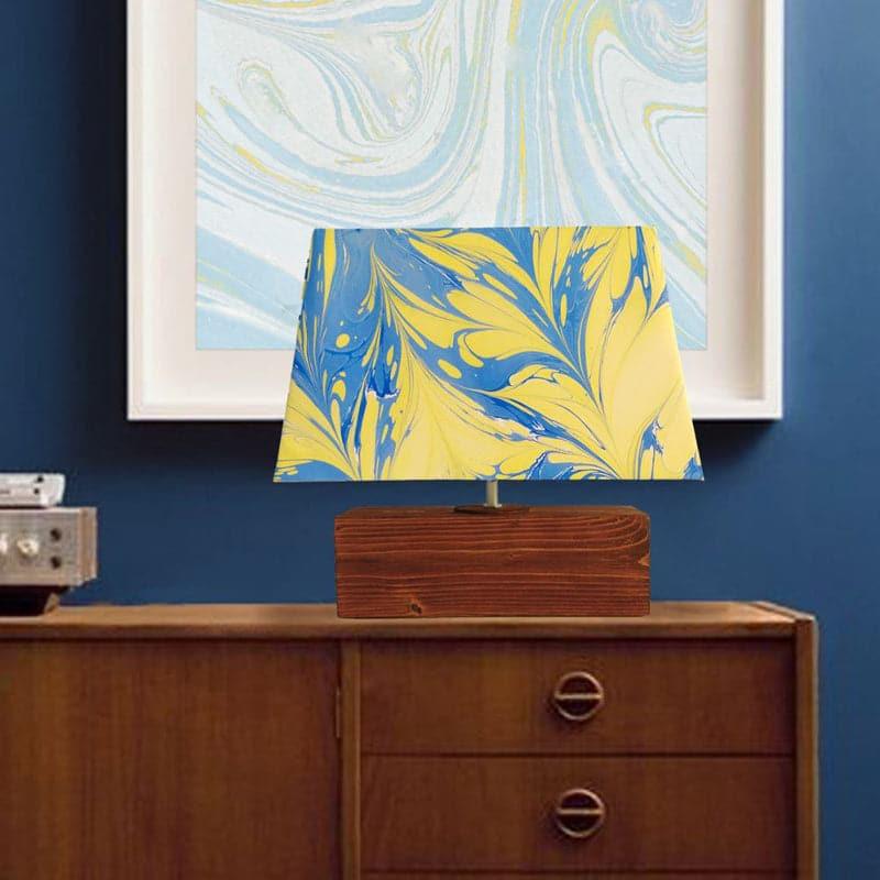 Table Lamp - Marbling Table Lamp - Yellow & Blue