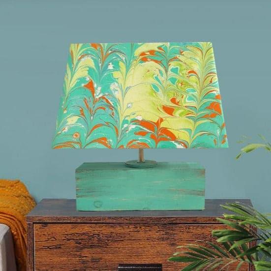 Table Lamp - Marbling Table Lamp - Yellow & Green