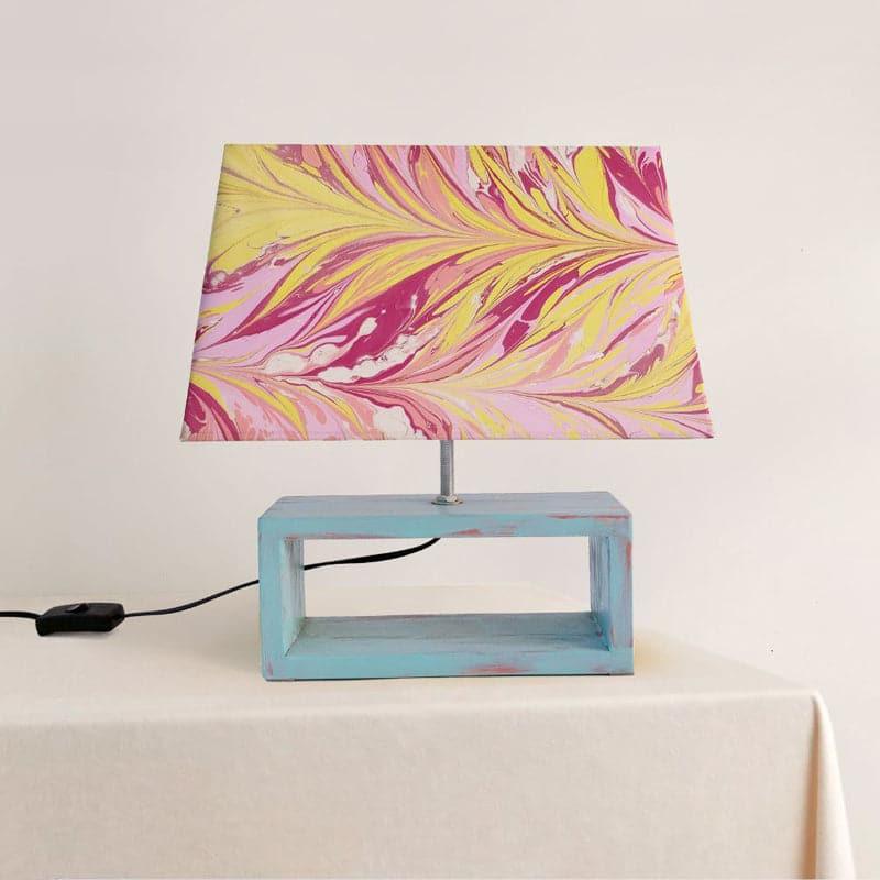 Table Lamp - Marbling Table Lamp - Yellow & Magenta