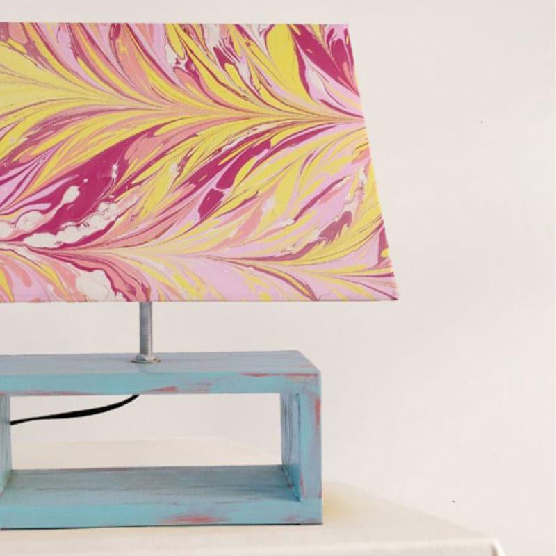 Table Lamp - Marbling Table Lamp - Yellow & Magenta