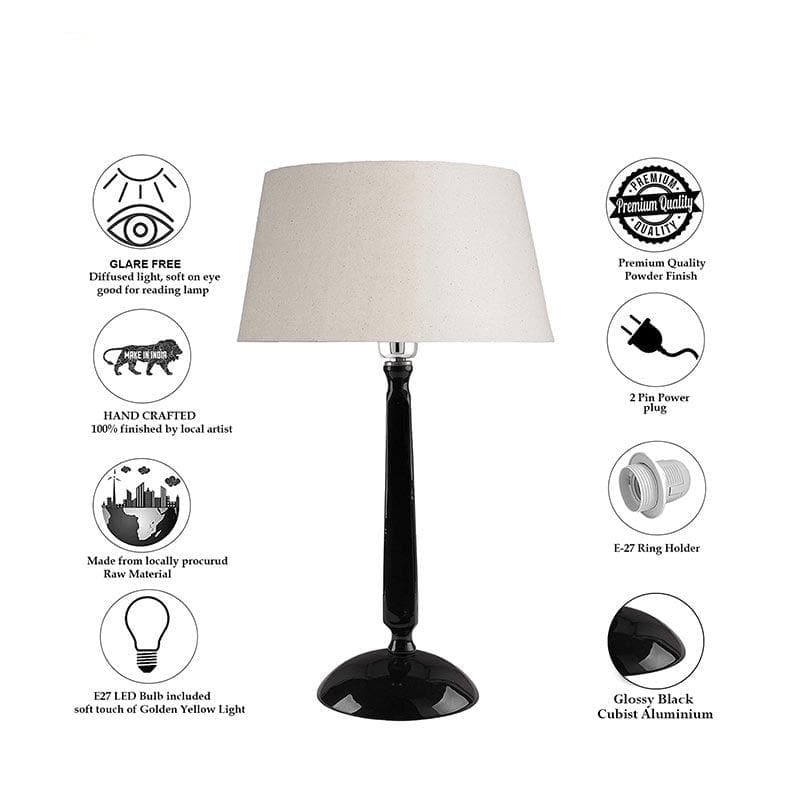 Table Lamp - Marvel Luminary Black Table Lamp - Khadi