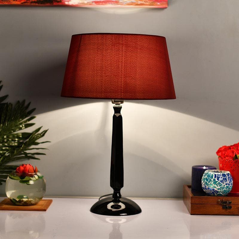 Table Lamp - Marvel Luminary Black Table Lamp - Red