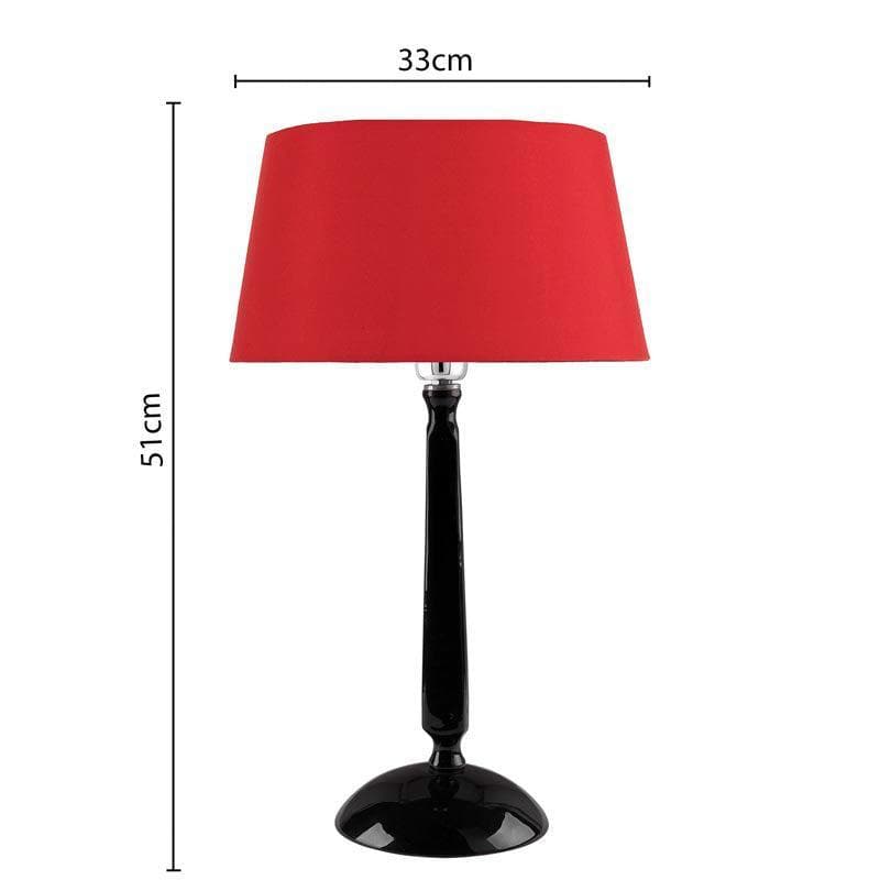 Table Lamp - Marvel Luminary Black Table Lamp - Red