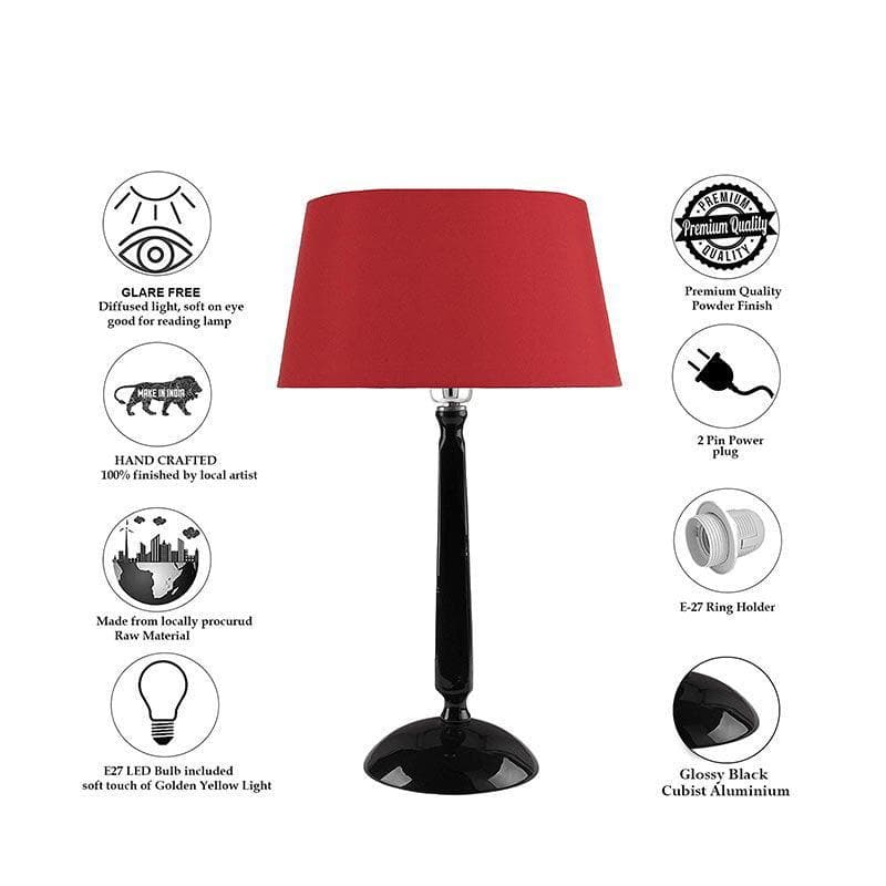 Table Lamp - Marvel Luminary Black Table Lamp - Red