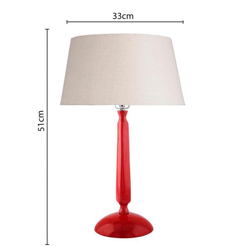 Table Lamp - Marvel Luminary Red Table Lamp - Khadi