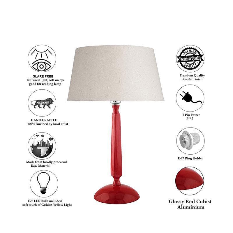 Table Lamp - Marvel Luminary Red Table Lamp - Khadi