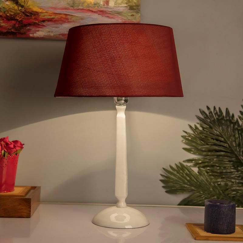 Table Lamp - Marvel Luminary White Table Lamp - Red