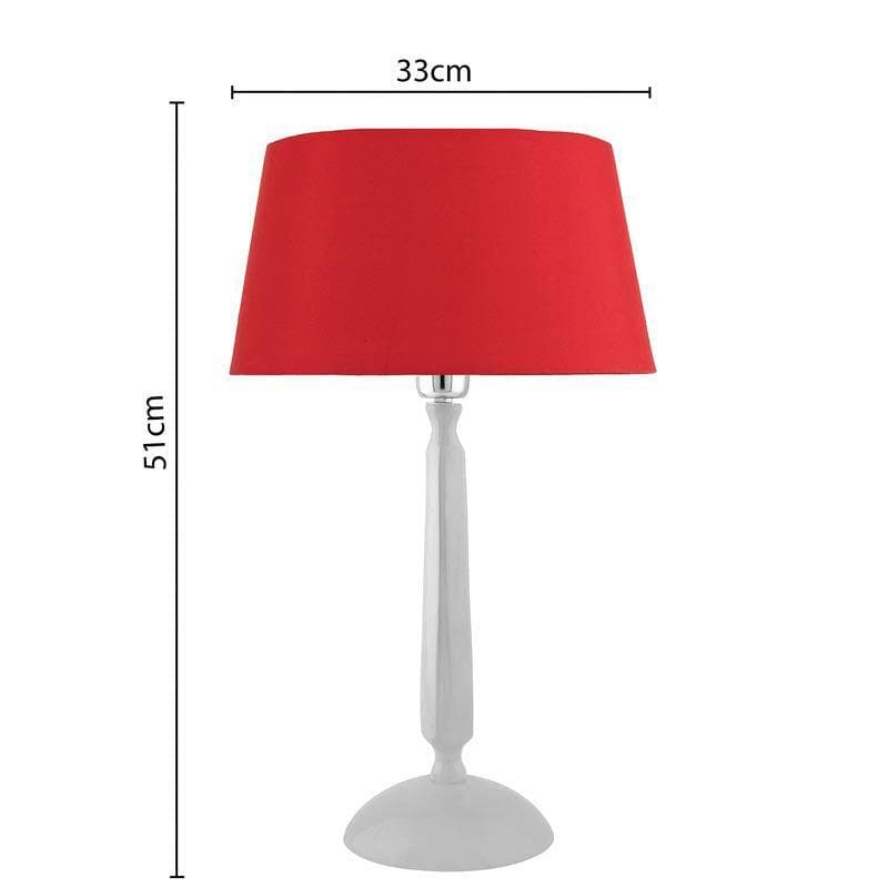 Table Lamp - Marvel Luminary White Table Lamp - Red