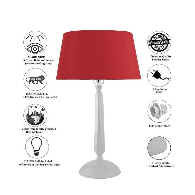 Table Lamp - Marvel Luminary White Table Lamp - Red