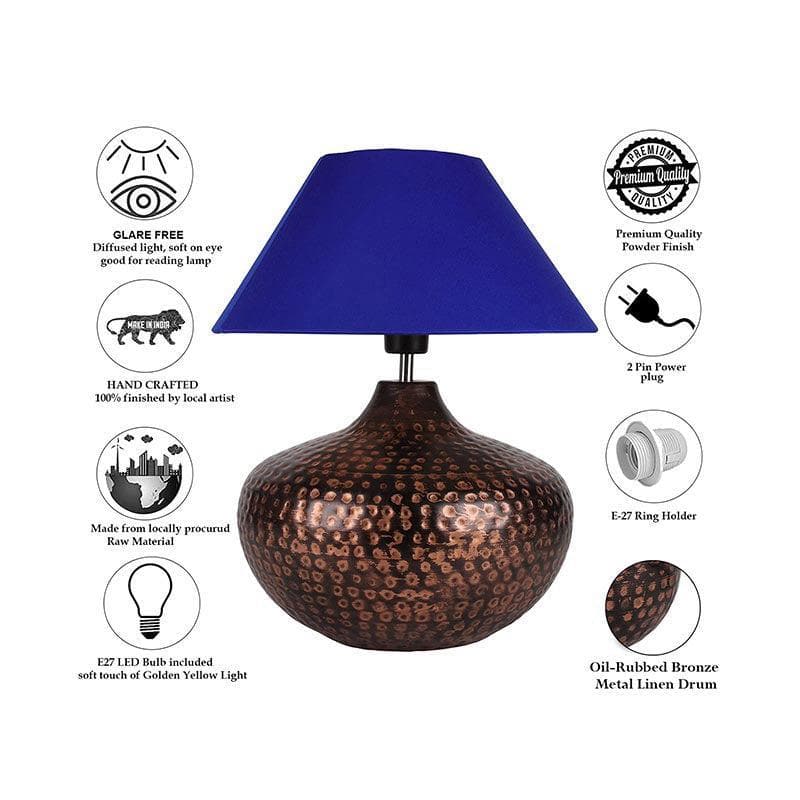 Buy Nihita Table Lamp - Blue Table Lamp from Vaaree