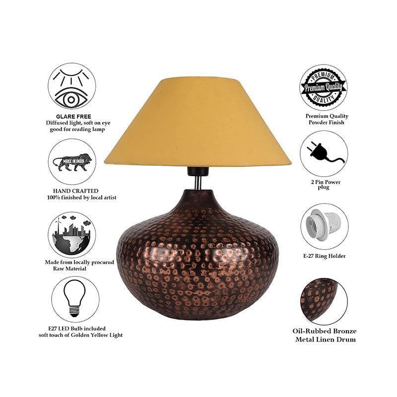 Buy Nihita Table Lamp - Gold Table Lamp from Vaaree