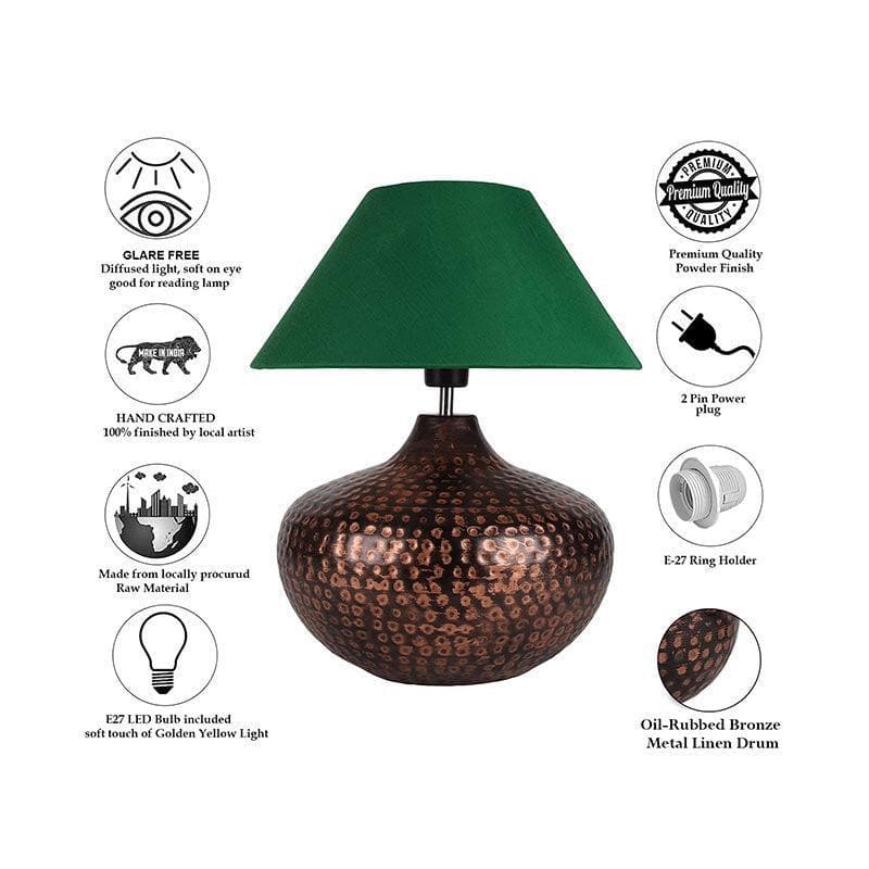 Buy Nihita Table Lamp - Green Table Lamp from Vaaree