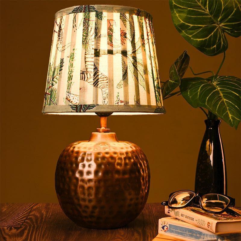 Buy Noa Hammered Table Lamp - Green Table Lamp from Vaaree