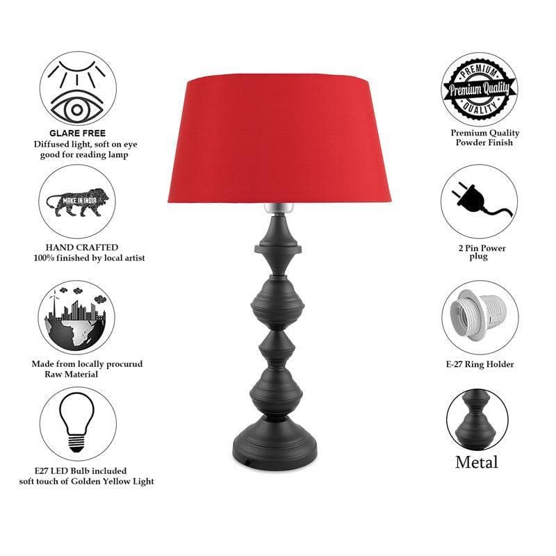 Buy Nordic Waterdrop Table Lamp - Red Table Lamp from Vaaree