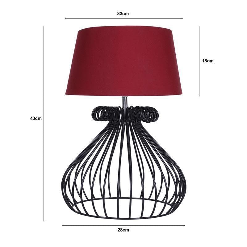 Table Lamp - Querencia Black Table Lamp - Red