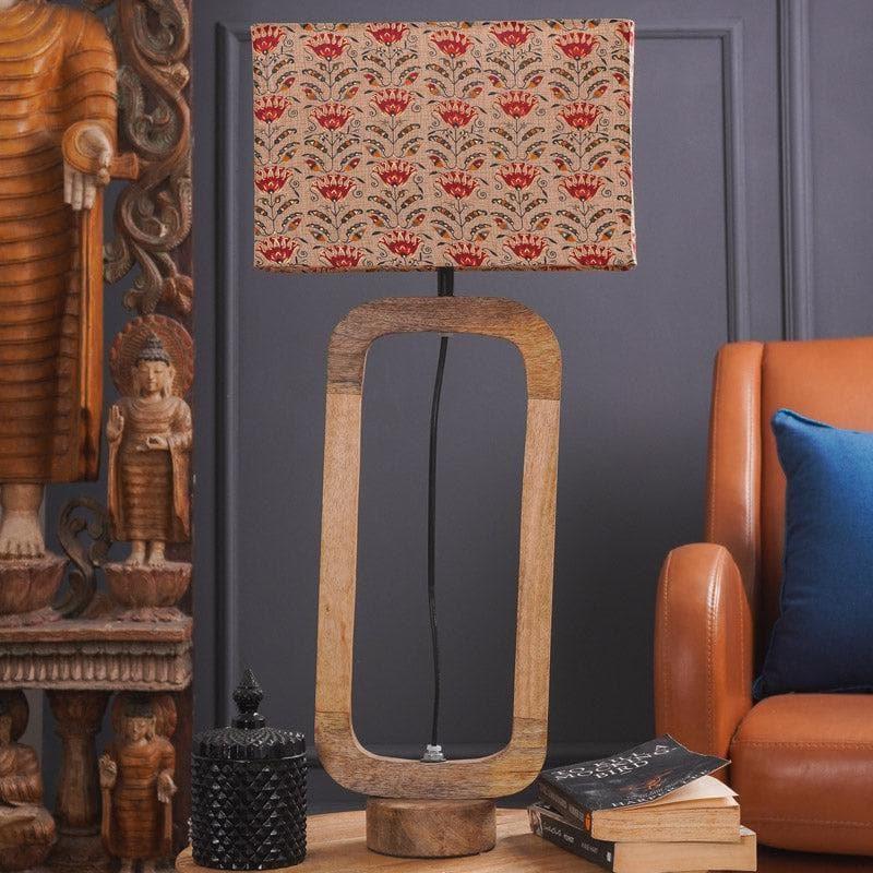 Table Lamp - Red Tribal Bloom Medusa Table Lamp