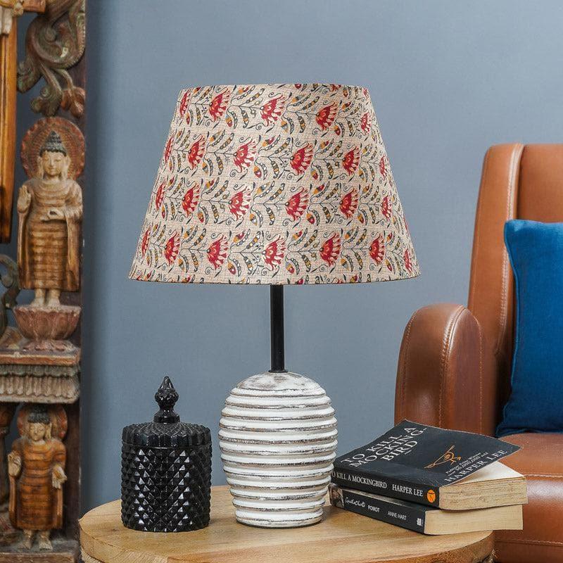 Table Lamp - Red Tribal Bloom Nora Table Lamp