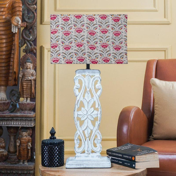 Table Lamp - Red Tribal Bloom Patricia Table Lamp