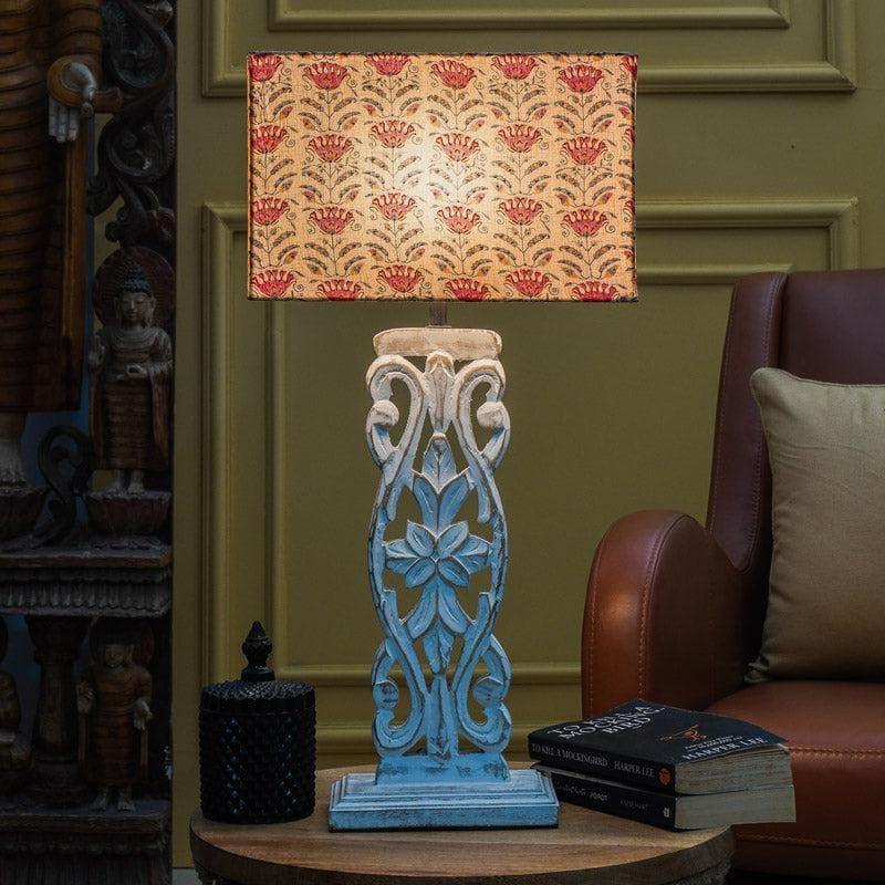 Table Lamp - Red Tribal Bloom Patricia Table Lamp