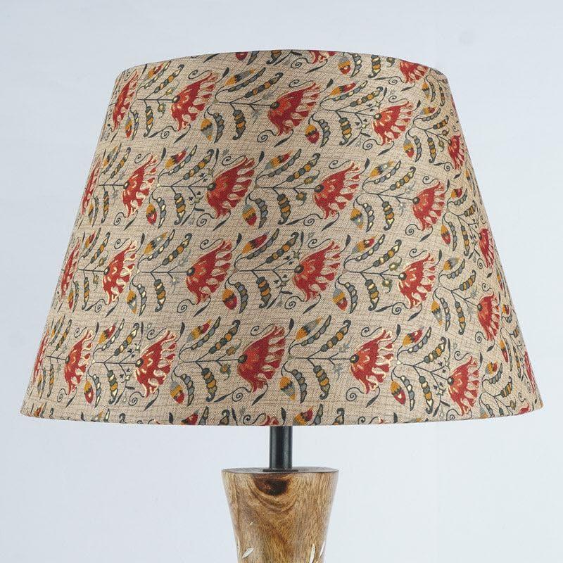 Table Lamp - Red Tribal Bloom Vintage Vine Table Lamp