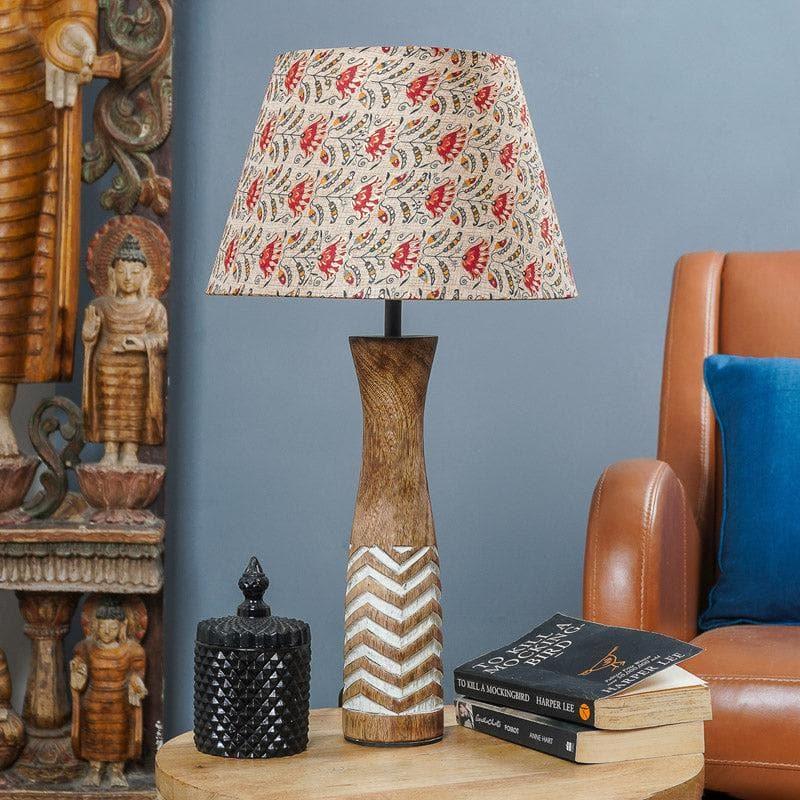 Table Lamp - Red Tribal Bloom Zephyral Table Lamp