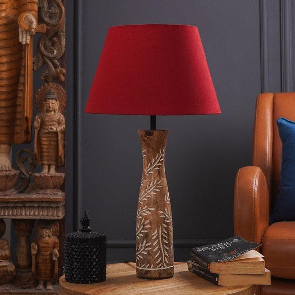 Table Lamp - Red Wrap Fern Fun Table Lamp