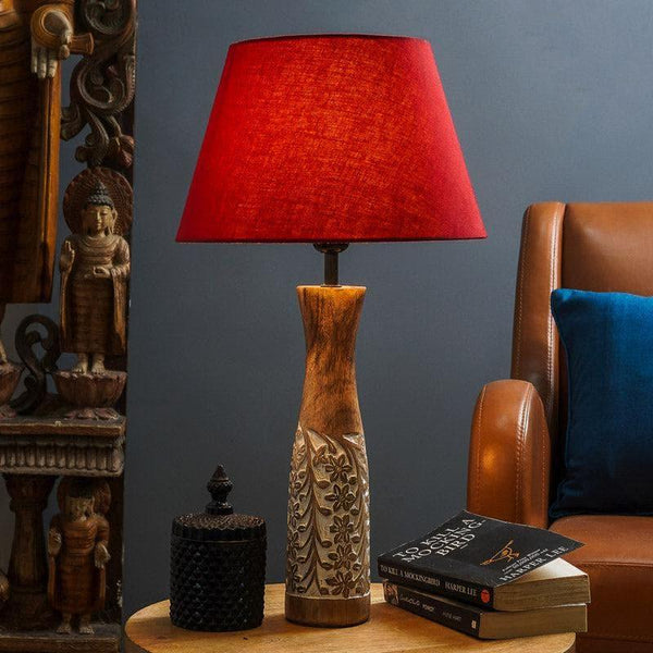 Table Lamp - Red Wrap Rustic Charm Table Lamp