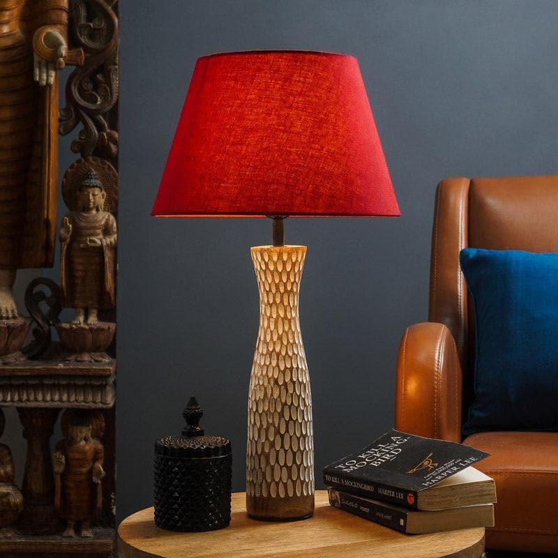 Table Lamp - Red Wrap Textured Table Lamp