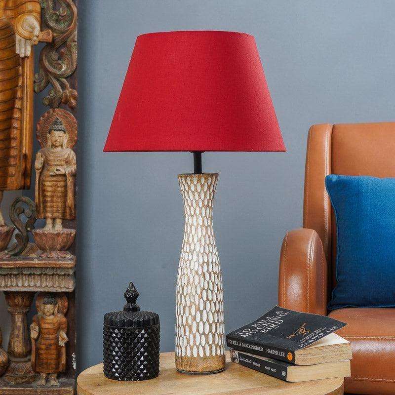 Table Lamp - Red Wrap Textured Table Lamp