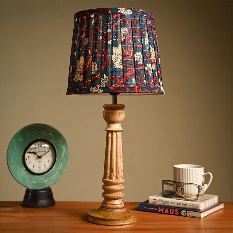 Table Lamp - Reina Wooden Table Lamp - Blue