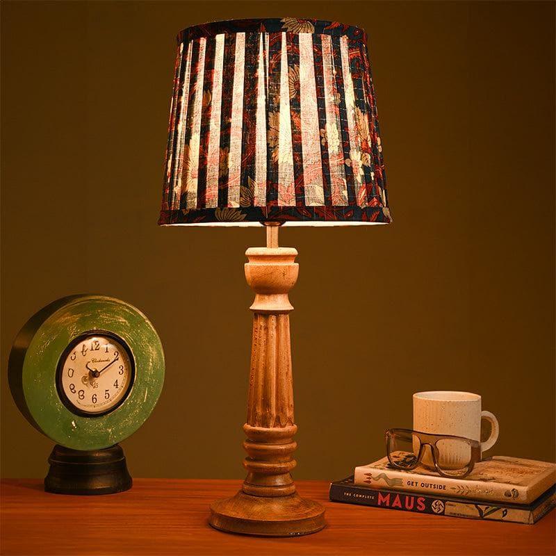 Table Lamp - Reina Wooden Table Lamp - Blue