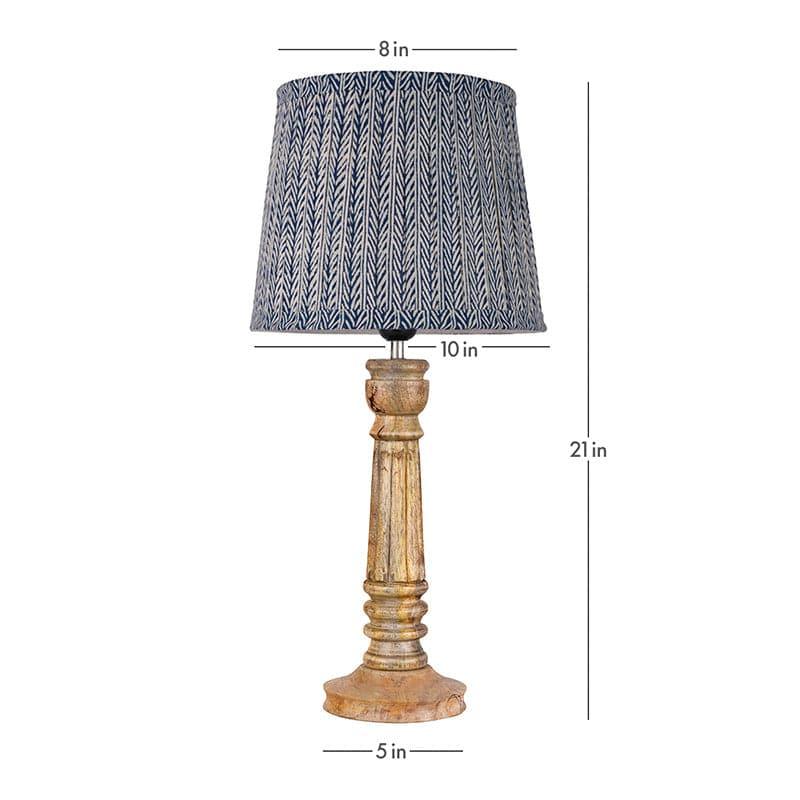 Table Lamp - Reina Wooden Table Lamp - Grey